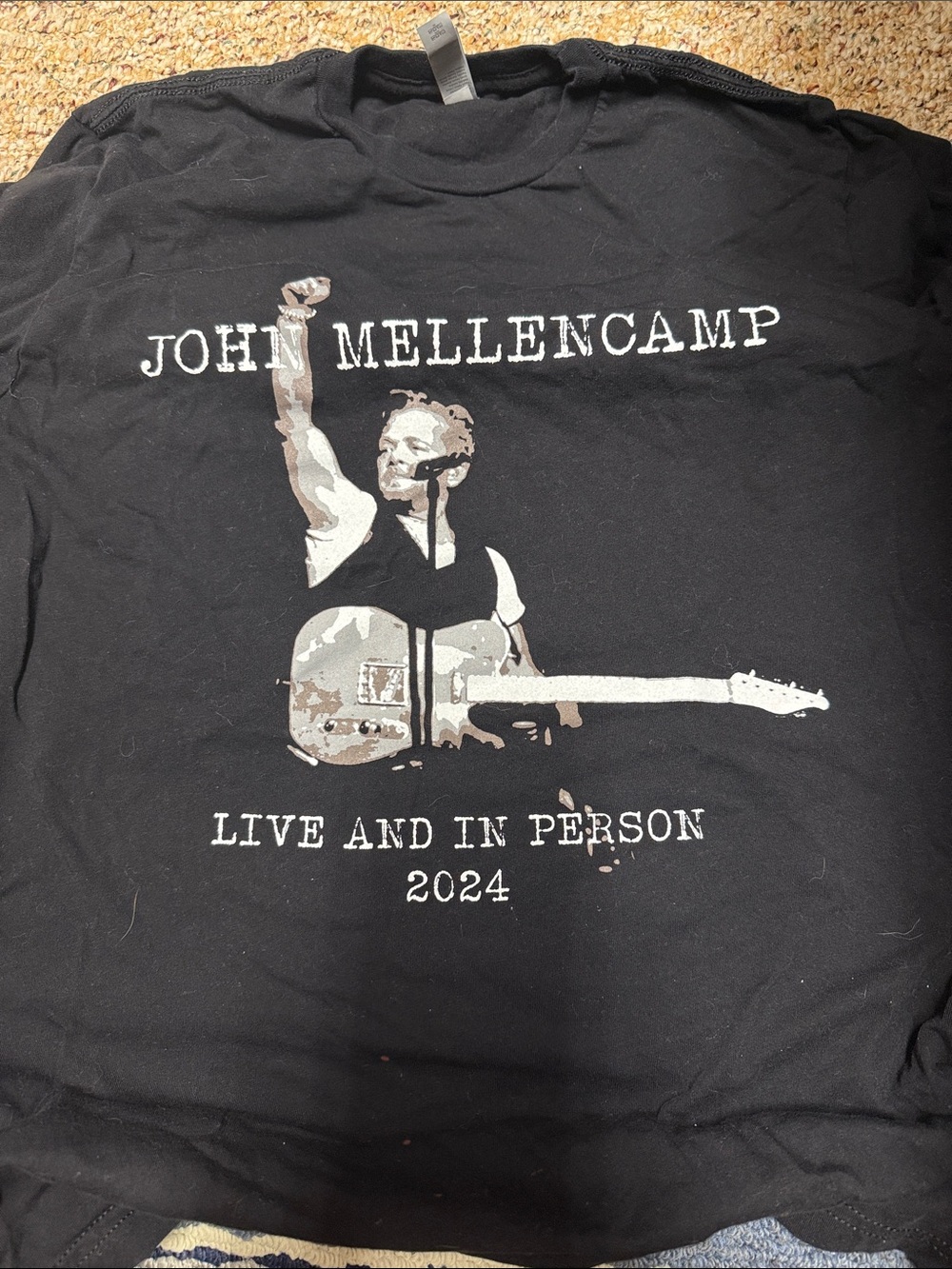 John Mellencamp 2024 Live Tour Black Graphic Tee